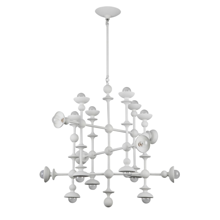 Quintiesse - Lustr na tyči CADENCE 18xE14/40W/230V bílá