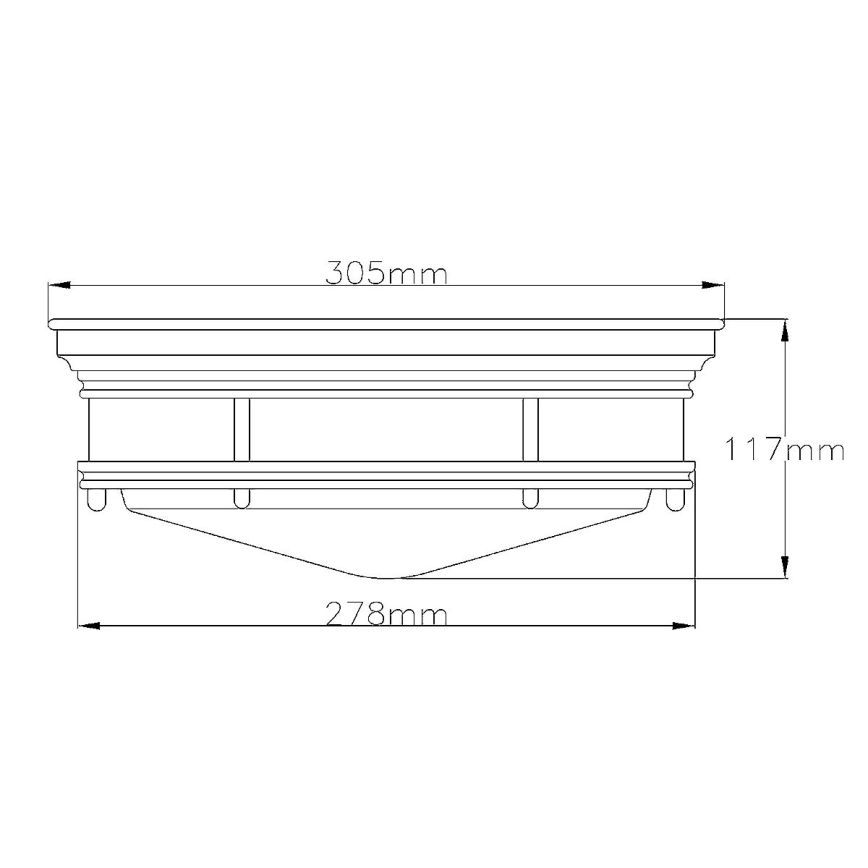 Quintiesse - Venkovní stropní svítidlo HADRIAN 2xE27/40W/230V pr. 30,5 cm IP44 bronzová