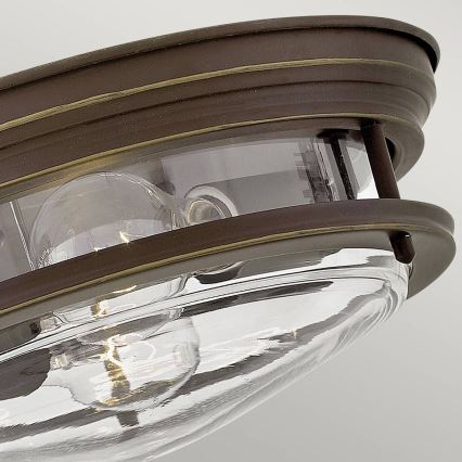 Quintiesse - Venkovní stropní svítidlo HADRIAN 2xE27/40W/230V pr. 27,8 cm IP44 bronzová
