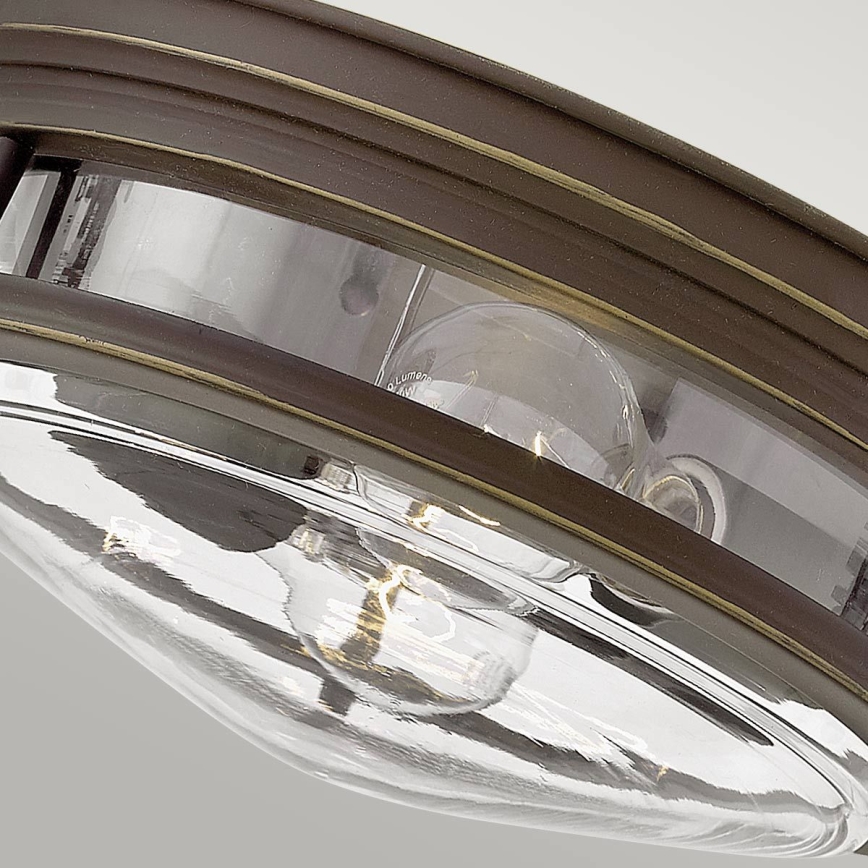 Quintiesse - Venkovní stropní svítidlo HADRIAN 2xE27/40W/230V pr. 27,8 cm IP44 bronzová