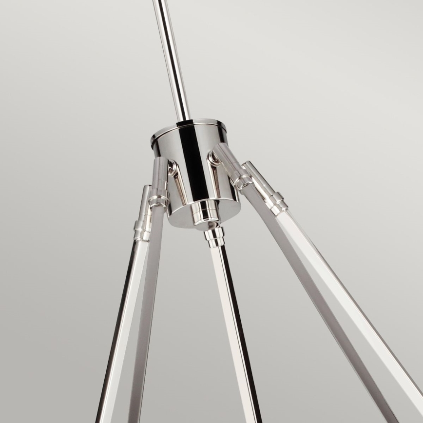 Quintiesse - Lustr na tyči HARPER 5xE14/60W/230V pr. 77,5 cm lesklý chrom/kouřová