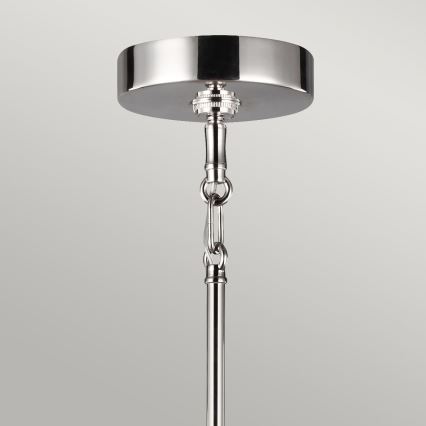 Quintiesse - Lustr na tyči HARPER 5xE14/60W/230V pr. 77,5 cm lesklý chrom/kouřová