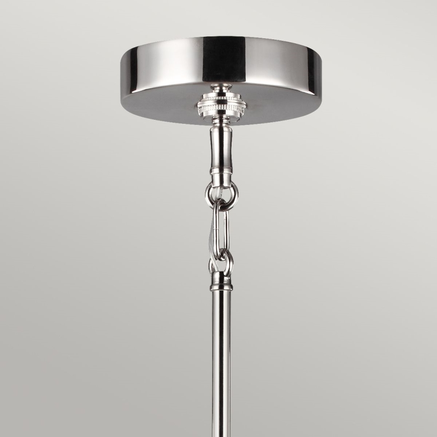 Quintiesse - Lustr na tyči HARPER 5xE14/60W/230V pr. 77,5 cm lesklý chrom/kouřová