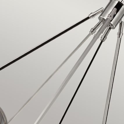 Quintiesse - Lustr na tyči HARPER 7xE14/60W/230V pr. 81,3 cm lesklý chrom/kouřová