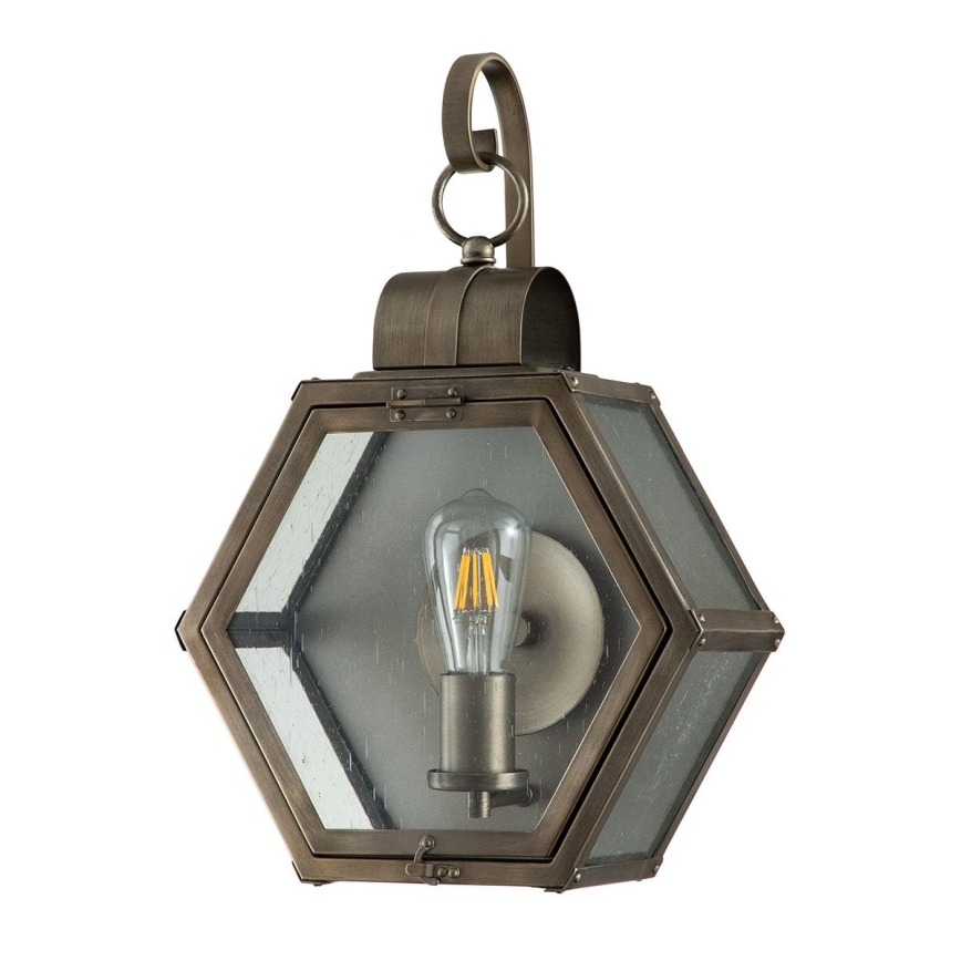 Quintiesse - Venkovní nástěnné svítidlo HEATH M 1xE27/60W/230V IP44 bronzová