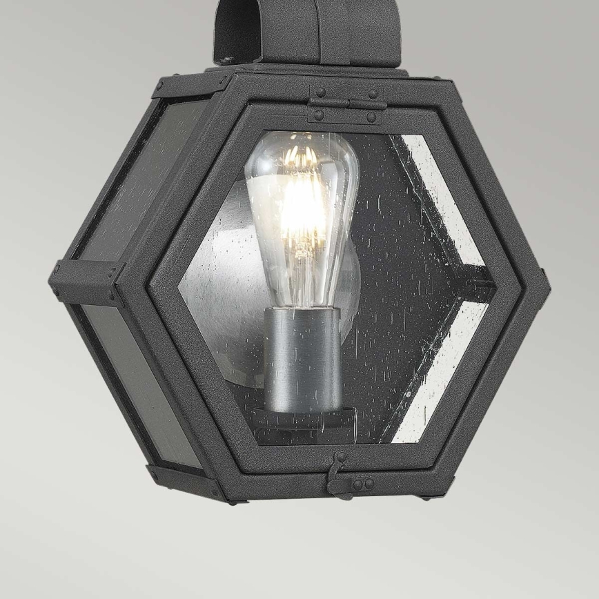Quintiesse - Venkovní nástěnné svítidlo HEATH M 1xE27/60W/230V IP44 černá