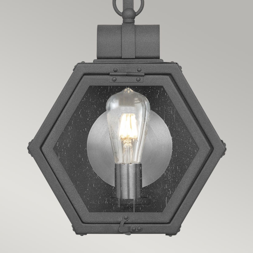 Quintiesse - Venkovní nástěnné svítidlo HEATH M 1xE27/60W/230V IP44 černá