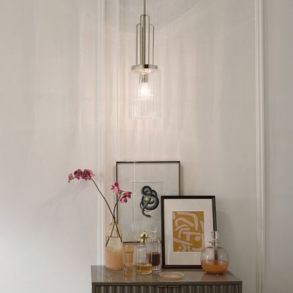 Quintiesse - Lustr na tyči KIMROSE 1xE27/60W/230V pr. 17,8 cm lesklý chrom