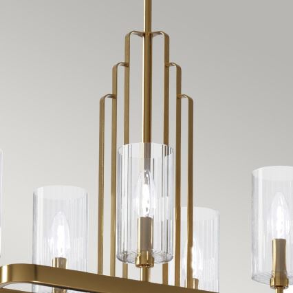 Quintiesse - Lustr na tyči KIMROSE 10xE14/40W/230V zlatá