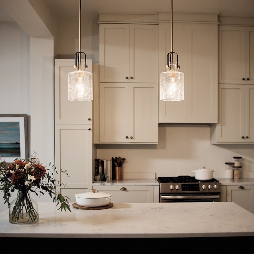 Quintiesse - Lustr na tyči KITNER 1xE27/60W/230V pr. 18 cm zlatá/černá