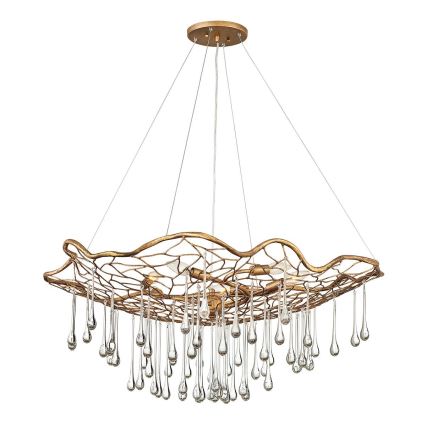 Quintiesse - Lustr na lanku LAGUNA 6xE14/40W/230V pr. 91,4 cm zlatá