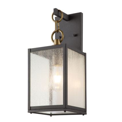 Quintiesse - Venkovní nástěnná lampa LAHDEN M 1xE27/60W/230V IP44 černá/zlatá