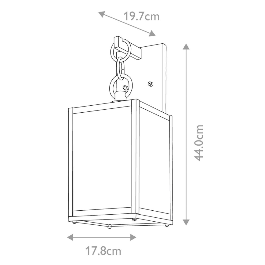Quintiesse - Venkovní nástěnná lampa LAHDEN M 1xE27/60W/230V IP44 černá/zlatá