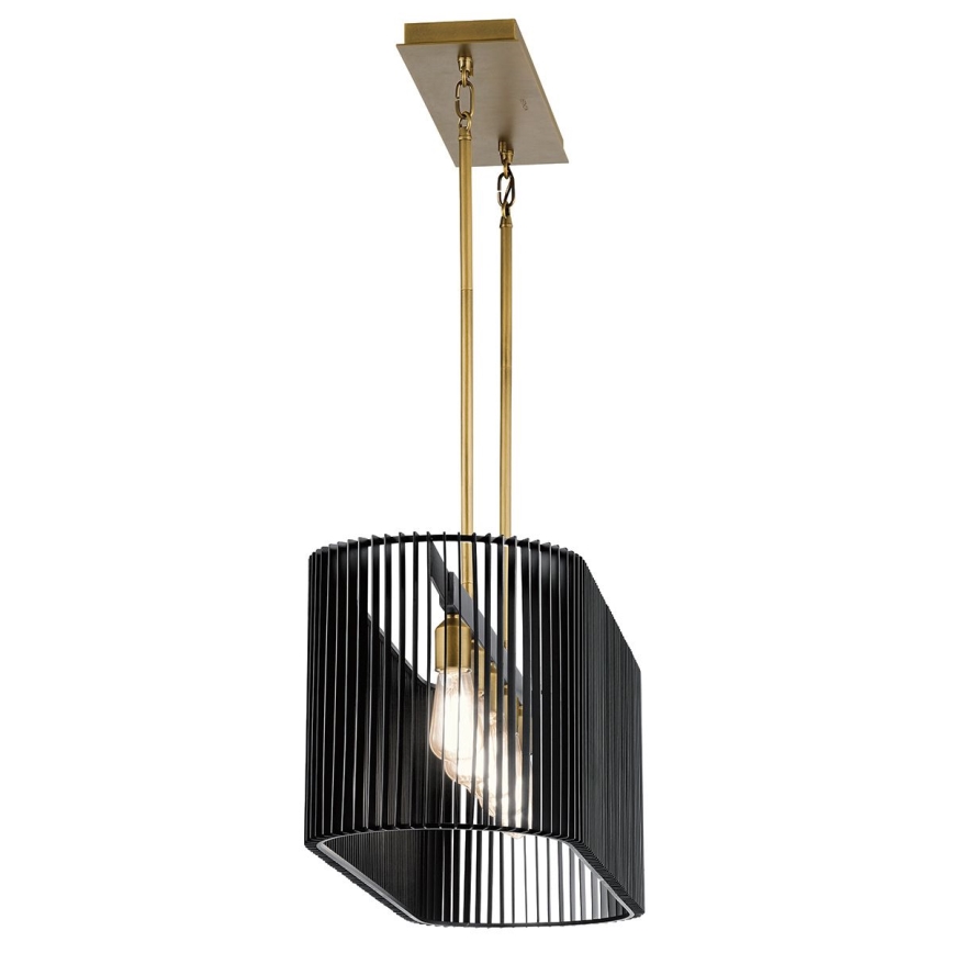 Quintiesse - Lustr na tyči LINARA 5xE27/60W/230V černá/zlatá