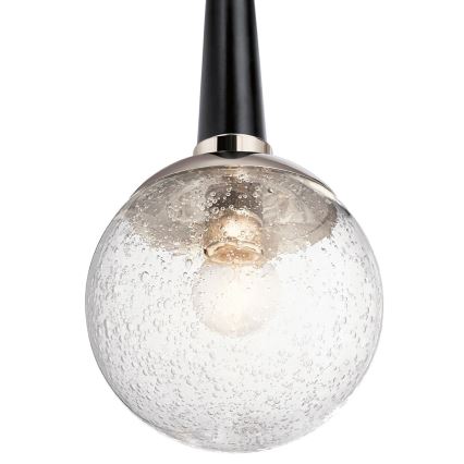 Quintiesse - Lustr na tyči MARILYN 1xE27/60W/230V pr. 19,5 cm lesklý chrom/černá