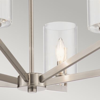 Quintiesse - Lustr na tyči NYE 6xE14/40W/230V pr. 71,1 cm matný chrom