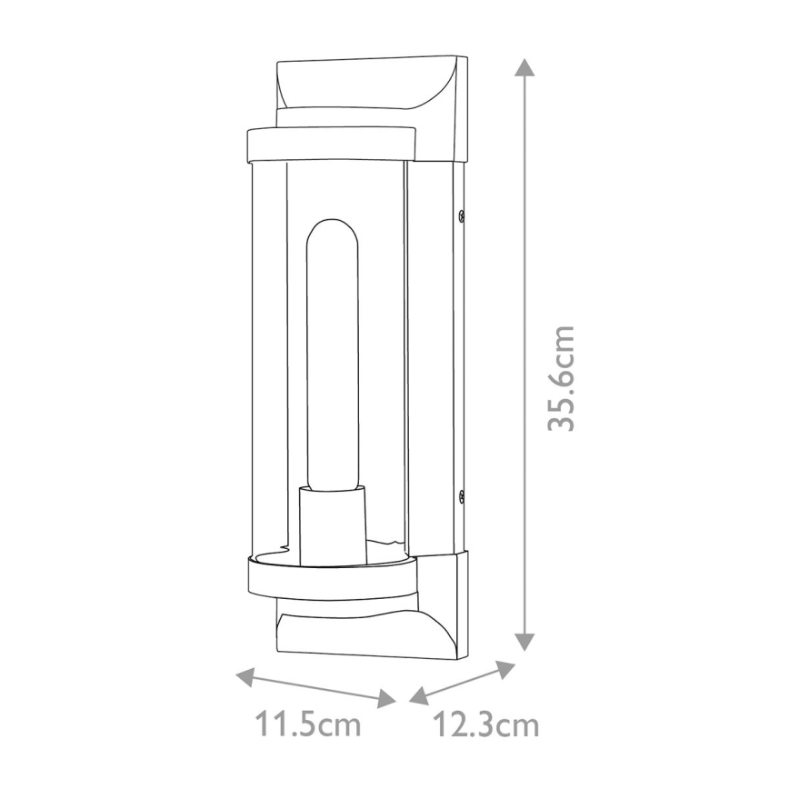 Quintiesse - Venkovní nástěnné svítidlo PEARSON M 1xE27/60W/230V IP44 černá