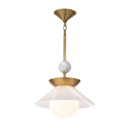 Quintiesse - Lustr na tyči SAUCER M 1xE27/40W/230V pr. 36,6 cm zlatá