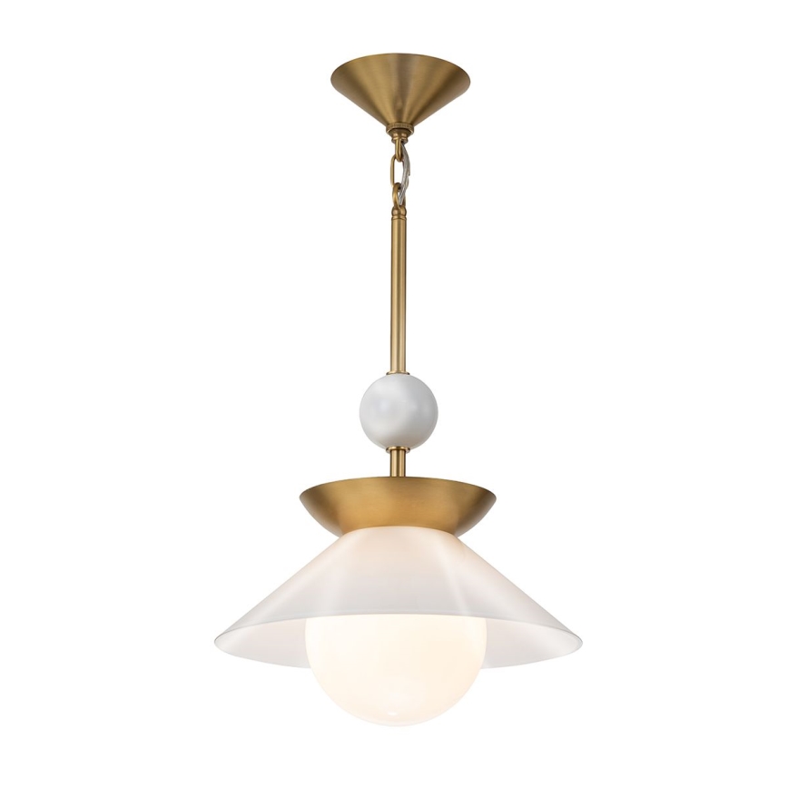 Quintiesse - Lustr na tyči SAUCER M 1xE27/40W/230V pr. 36,6 cm zlatá