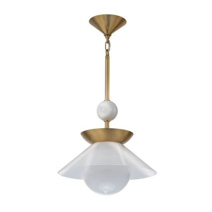 Quintiesse - Lustr na tyči SAUCER M 1xE27/40W/230V pr. 36,6 cm zlatá
