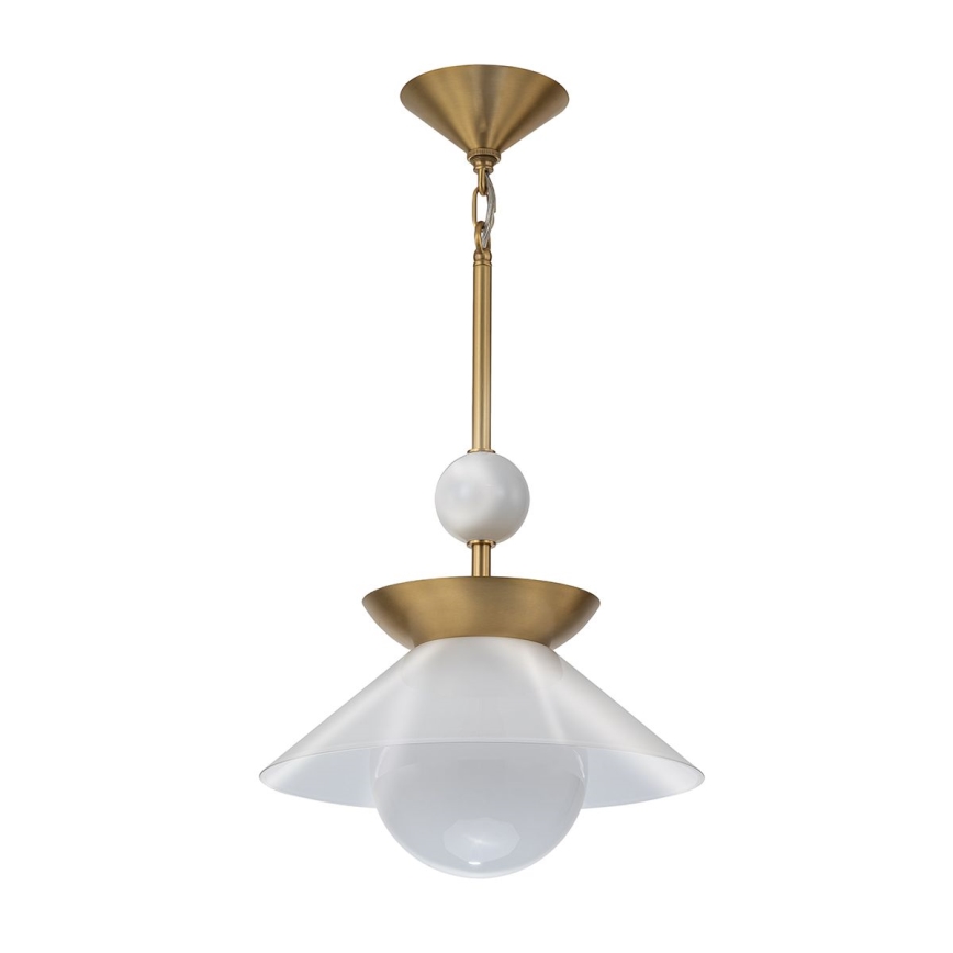 Quintiesse - Lustr na tyči SAUCER M 1xE27/40W/230V pr. 36,6 cm zlatá