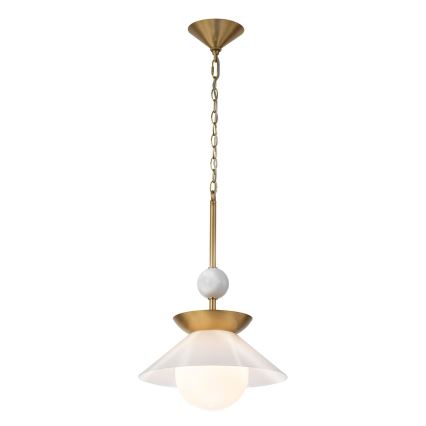 Quintiesse - Lustr na tyči SAUCER M 1xE27/40W/230V pr. 36,6 cm zlatá