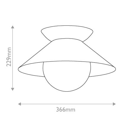 Quintiesse - Stropní svítidlo SAUCER 1xE27/40W/230V pr. 36,6 cm zlatá