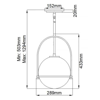 Quintiesse - Lustr na tyči SOMERSET 1xE27/60W/230V pr. 28,9 cm bronzová