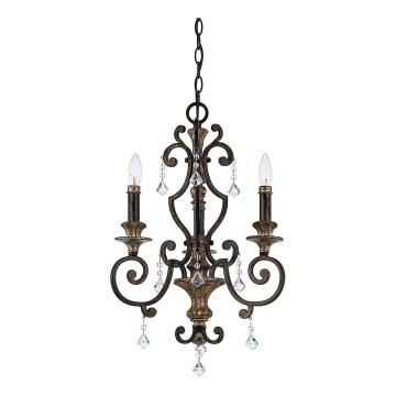 Quoizel - Lustr na řetězu MARQUETTE 3xE14/60W/230V bronzová