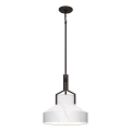 Quoizel - Lustr na tyči BRECKEN 2xE27/60W/230V černá/dekor mramoru