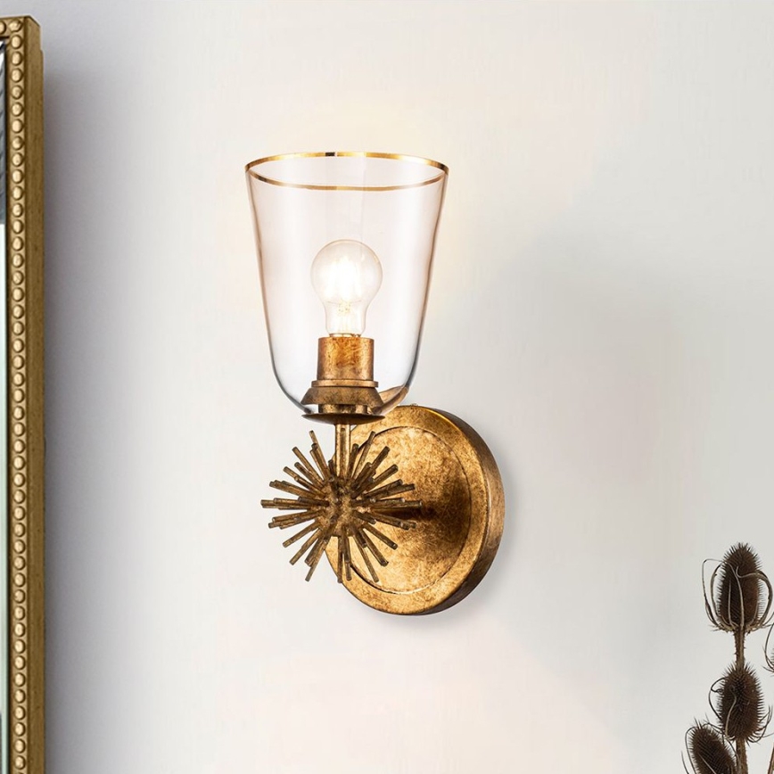 Quoizel - Nástěnné svítidlo STARING 1xE27/40W/230V měděná