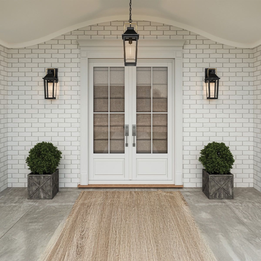 Quoizel - Venkovní nástěnné svítidlo BUCKLEY M 1xE27/40W/230V IP44 černá