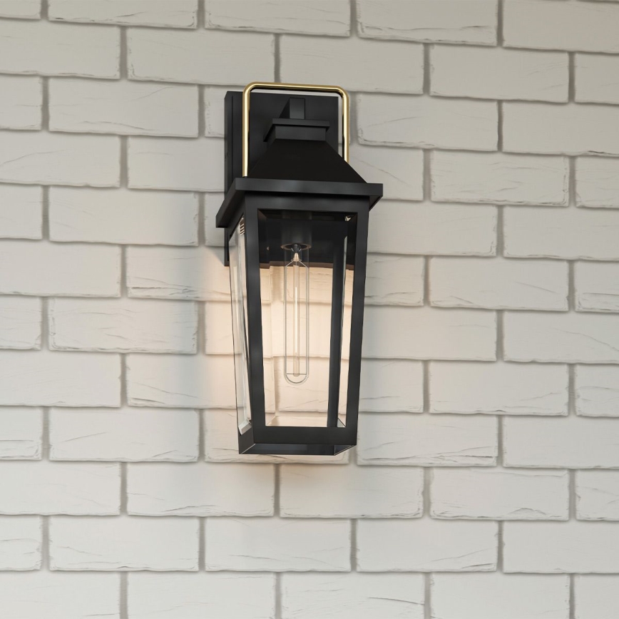 Quoizel - Venkovní nástěnné svítidlo BUCKLEY 1xE27/40W/230V IP44 černá
