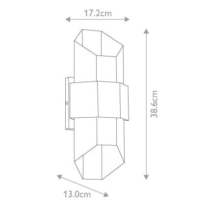 Quoizel - LED Venkovní nástěnné svítidlo CHASM 2xLED/5,5W/230V IP44