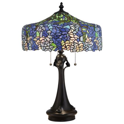 Quoizel - Stolní lampa Tiffany COBALT 3xE27/60W/230V