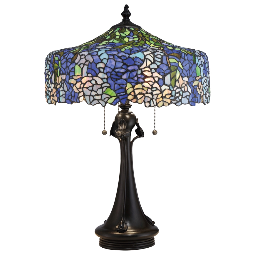 Quoizel - Stolní lampa Tiffany COBALT 3xE27/60W/230V