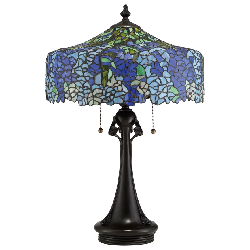 Quoizel - Stolní lampa Tiffany COBALT 3xE27/60W/230V