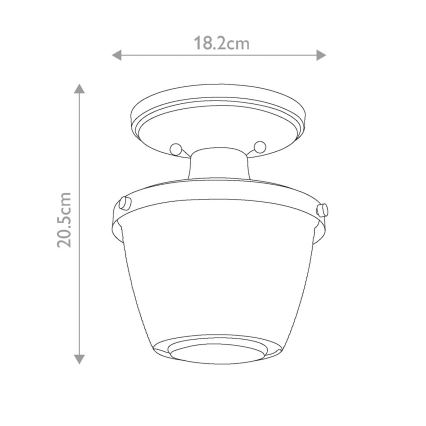 Quoizel - Koupelnové stropní svítidlo DUBLIN 1xE27/40W/230V IP44 zlatá