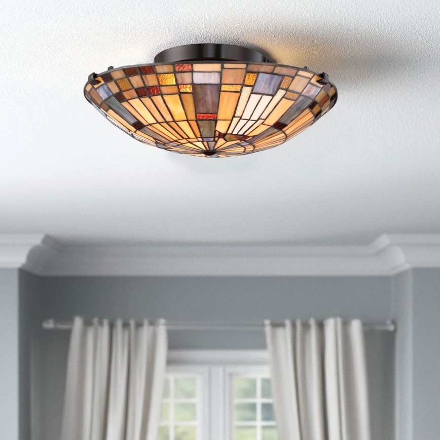 Quoizel - Stropní svítidlo INGLENOOK 2xE27/60W/230V pr. 40,7 cm