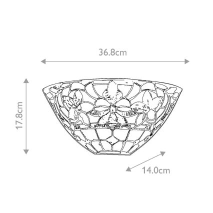 Quoizel - Nástěnné svítidlo Tiffany KAMI 2xE14/60W/230V