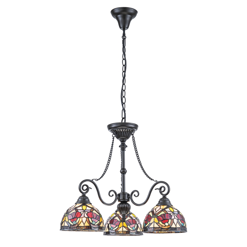 Quoizel - Lustr na řetězu Tiffany LARISSA 3xE27/60W/230V pr. 63,6 cm