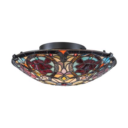 Quoizel - Stropní svítidlo Tiffany LARISSA 2xE27/40W/230V pr. 41,2 cm