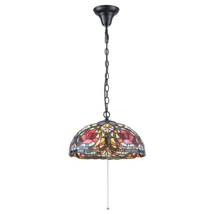 Quoizel - Lustr na řetězu Tiffany LARISSA 3xE27/60W/230V pr. 38,5 cm