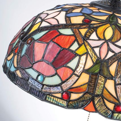 Quoizel - Lustr na řetězu Tiffany LARISSA 3xE27/60W/230V pr. 38,5 cm