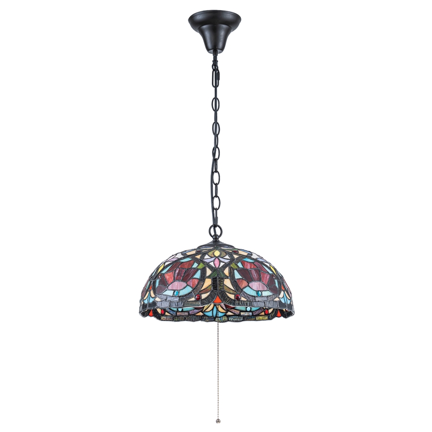 Quoizel - Lustr na řetězu Tiffany LARISSA 3xE27/60W/230V pr. 38,5 cm