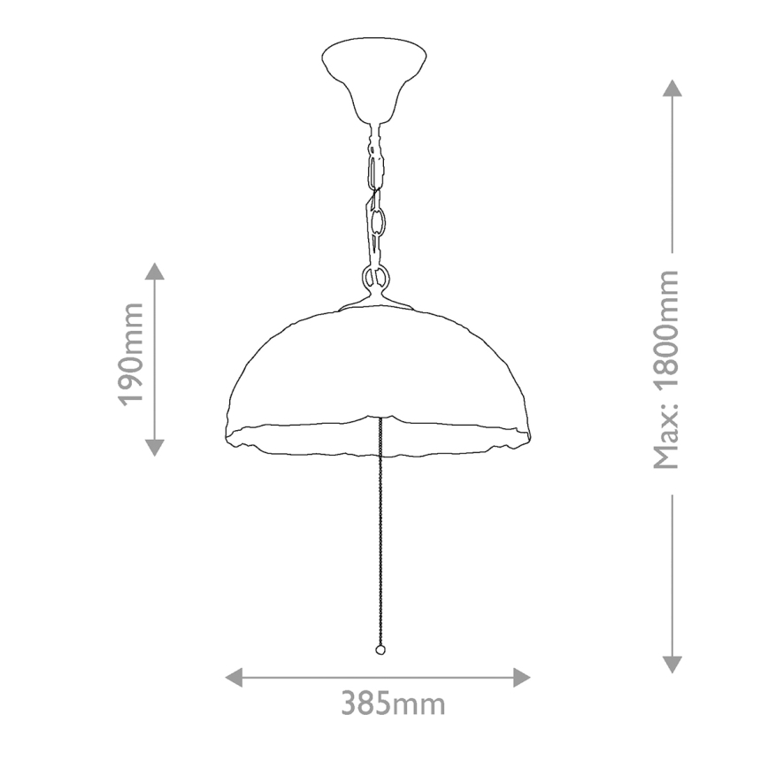 Quoizel - Lustr na řetězu Tiffany LARISSA 3xE27/60W/230V pr. 38,5 cm