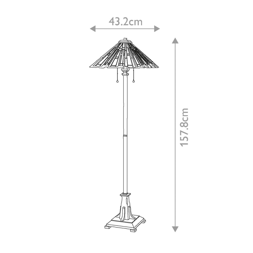 Quoizel - Stojací lampa MAYBECK 2xE27/60W/230V