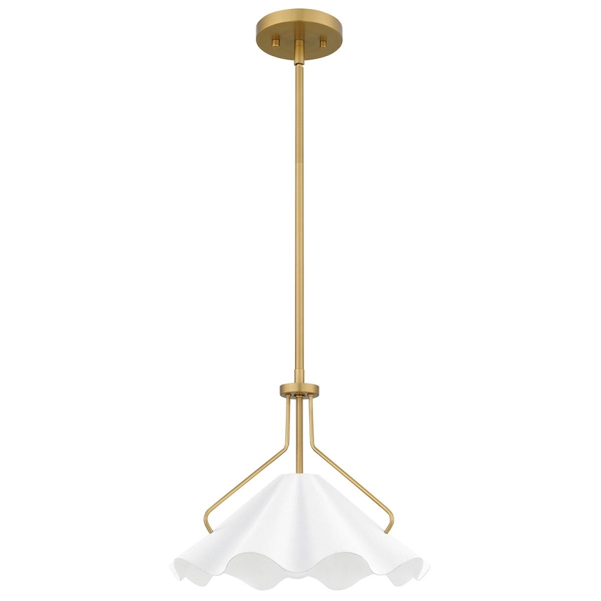Quoizel - Lustr na tyči MEJIA 1xE27/60W/230V pr. 35,6 cm mosaz