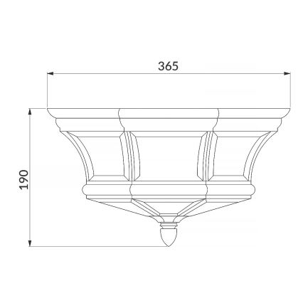 Quoizel - Venkovní stropní svítidlo NEWBURY 3xE14/60W/230V IP44 měděná