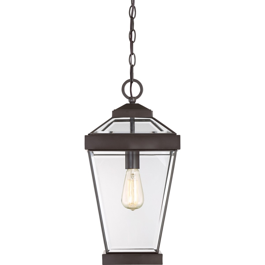 Quoizel - Venkovní lustr na řetězu RAVINE 1xE27/60W/230V IP23 hnědá